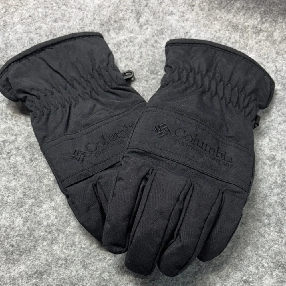 Columbia Black leather palm Insulated fleece lined Gloves small